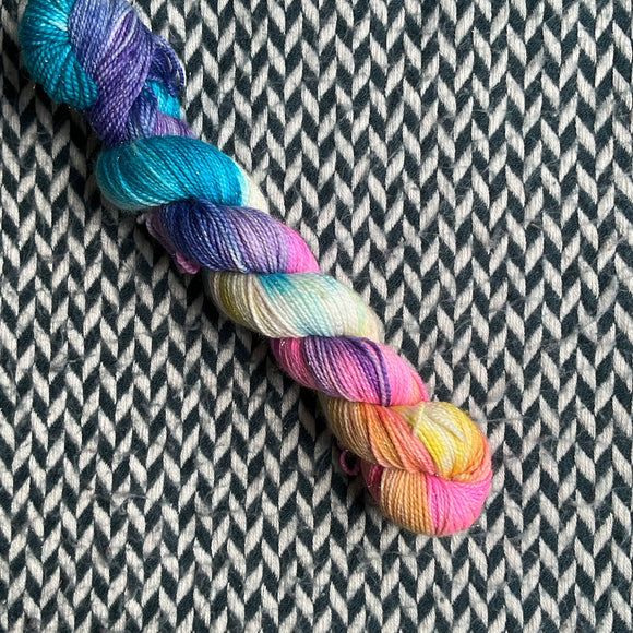 JELLYWISH -- Half-Skein -- Broadway sparkle sock yarn -- ready to ship