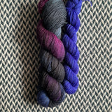PLUTO and Desert at Night * Broadway Sparkle Sock Set * -- full-size skein with mini-skein -- ready to ship yarn
