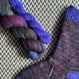 PLUTO and Desert at Night * Broadway Sparkle Sock Set * -- full-size skein with mini-skein -- ready to ship yarn