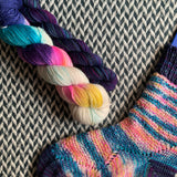 JELLYWISH and Moonlit Mermaid * Broadway Sparkle Sock Set * -- full-size skein with mini-skein -- ready to ship yarn