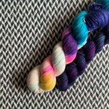 JELLYWISH and Moonlit Mermaid * Broadway Sparkle Sock Set * -- full-size skein with mini-skein -- ready to ship yarn