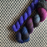 PLUTO and Desert at Night * Broadway Sparkle Sock Set * -- full-size skein with mini-skein -- ready to ship yarn
