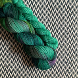 EMERALD STARLING and Lucky Bird * Broadway Sparkle Sock Set * -- full-size skein with mini-skein -- ready to ship yarn