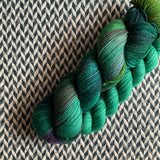 EMERALD STARLING and Lucky Bird * Broadway Sparkle Sock Set * -- full-size skein with mini-skein -- ready to ship yarn