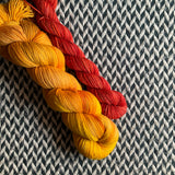 GLOW BIG OR GLOW HOME and Backbeat * Broadway Sparkle Sock Set * -- full-size skein with mini-skein -- ready to ship yarn