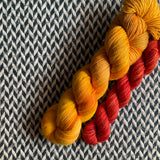 GLOW BIG OR GLOW HOME and Backbeat * Broadway Sparkle Sock Set * -- full-size skein with mini-skein -- ready to ship yarn