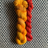 GLOW BIG OR GLOW HOME and Backbeat * Broadway Sparkle Sock Set * -- full-size skein with mini-skein -- ready to ship yarn