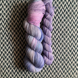MISTY MORNING and Sweet Pea * Broadway Sparkle Sock Set * -- full-size skein with mini-skein -- ready to ship yarn
