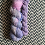 MISTY MORNING and Sweet Pea * Broadway Sparkle Sock Set * -- full-size skein with mini-skein -- ready to ship yarn