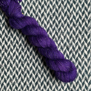 GRAPE JUICE -- Half-Skein -- Broadway sparkle sock yarn -- ready to ship
