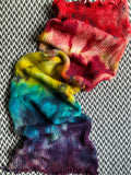 DUSK RAINBOW -- double-stranded sock blank -- ready to ship
