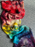 DUSK RAINBOW -- double-stranded sock blank -- ready to ship