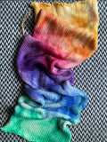 MELTED CRAYONS -- double-stranded sock blank -- ready to ship