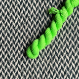 Highlighter Green -- mini-skein -- Kew Gardens DK yarn -- ready to ship