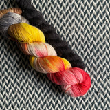 DRUMLINE and Night Smoke * Broadway Sparkle Sock Set * -- full-size skein with mini-skein -- ready to ship yarn