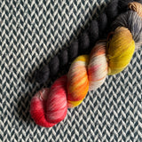 DRUMLINE and Night Smoke * Broadway Sparkle Sock Set * -- full-size skein with mini-skein -- ready to ship yarn