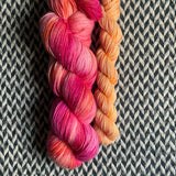 HIBISCUS and Melba Rose * Broadway Sparkle Sock Set * -- full-size skein with mini-skein -- ready to ship yarn