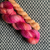 HIBISCUS and Melba Rose * Broadway Sparkle Sock Set * -- full-size skein with mini-skein -- ready to ship yarn