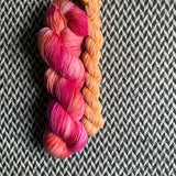 HIBISCUS and Melba Rose * Broadway Sparkle Sock Set * -- full-size skein with mini-skein -- ready to ship yarn