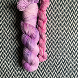 DESERT BLOOM and Amusement * Broadway Sparkle Sock Set * -- full-size skein with mini-skein -- ready to ship yarn