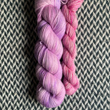 DESERT BLOOM and Amusement * Broadway Sparkle Sock Set * -- full-size skein with mini-skein -- ready to ship yarn