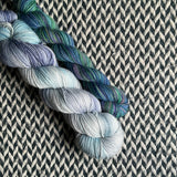 CERULEAN CELEBRATION and Water Lilies * Broadway Sparkle Sock Set * -- full-size skein with mini-skein -- ready to ship yarn
