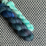 SALT AIR and Sea Glass * Broadway Sparkle Sock Set * -- full-size skein with mini-skein -- ready to ship yarn