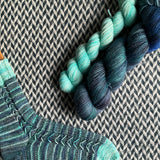 SALT AIR and Sea Glass * Broadway Sparkle Sock Set * -- full-size skein with mini-skein -- ready to ship yarn