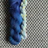 SAPPHIRE SOIRÉE and Ocean of Your Butterflies * Broadway Sparkle Sock Set * -- full-size skein with mini-skein -- ready to ship yarn
