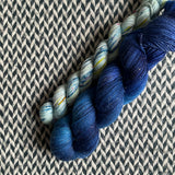 SAPPHIRE SOIRÉE and Ocean of Your Butterflies * Broadway Sparkle Sock Set * -- full-size skein with mini-skein -- ready to ship yarn