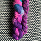 ELECTRIC SHEEP and Creature from the Grape Lagoon * Broadway Sparkle Sock Set * -- full-size skein with mini-skein -- ready to ship yarn