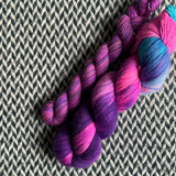 ELECTRIC SHEEP and Creature from the Grape Lagoon * Broadway Sparkle Sock Set * -- full-size skein with mini-skein -- ready to ship yarn