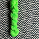 HIGHLIGHTER GREEN -- Broadway sparkle sock yarn -- ready to ship