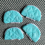 HAPPILY EVER AQUA -- small notion pouch with zipper -- ready to ship