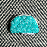 THE TEAL DEAL -- small notion pouch with zipper -- ready to ship