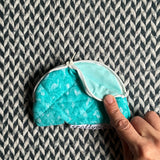 THE TEAL DEAL -- small notion pouch with zipper -- ready to ship