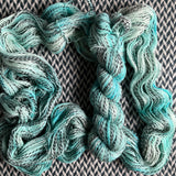 HAPPILY EVER AQUA -- Wave Hill zebra fingering yarn -- ready to ship