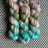 UN-BUD-LIEVABLE -- Wave Hill zebra fingering yarn -- ready to ship