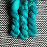 THE TEAL DEAL -- Broadway sparkle sock yarn -- ready to ship