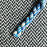 Longicorn -- mini-skein -- Broadway sparkle sock yarn-- ready to ship