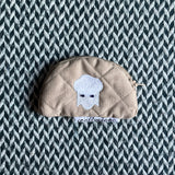 SHEEPISH TAN -- small notion pouch with zipper -- ready to ship
