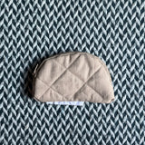 SHEEPISH TAN -- small notion pouch with zipper -- ready to ship