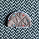 POLKA DOT -- small notion pouch with zipper -- ready to ship