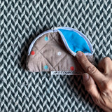 POLKA DOT -- small notion pouch with zipper -- ready to ship