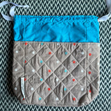 POLKA DOT -- project bag -- ready to ship