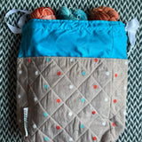 POLKA DOT -- project bag -- ready to ship