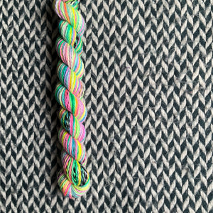 Coriolis -- mini-skein -- Wave Hill zebra yarn -- ready to ship