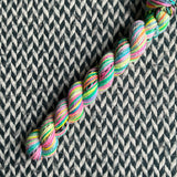 Coriolis -- mini-skein -- Wave Hill zebra yarn -- ready to ship