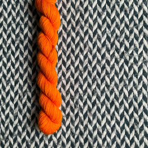 Carrot -- mini-skein -- Times Square sock yarn-- ready to ship