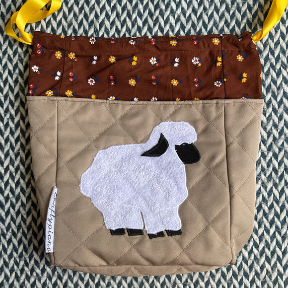 SHEEPY TAN -- project bag -- ready to ship